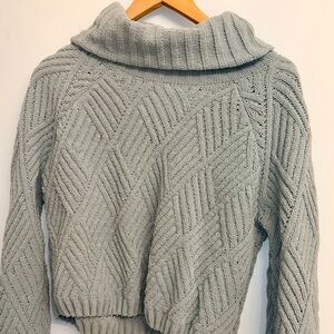 Sincerely Jules Light Green Cowl Neck Sweater